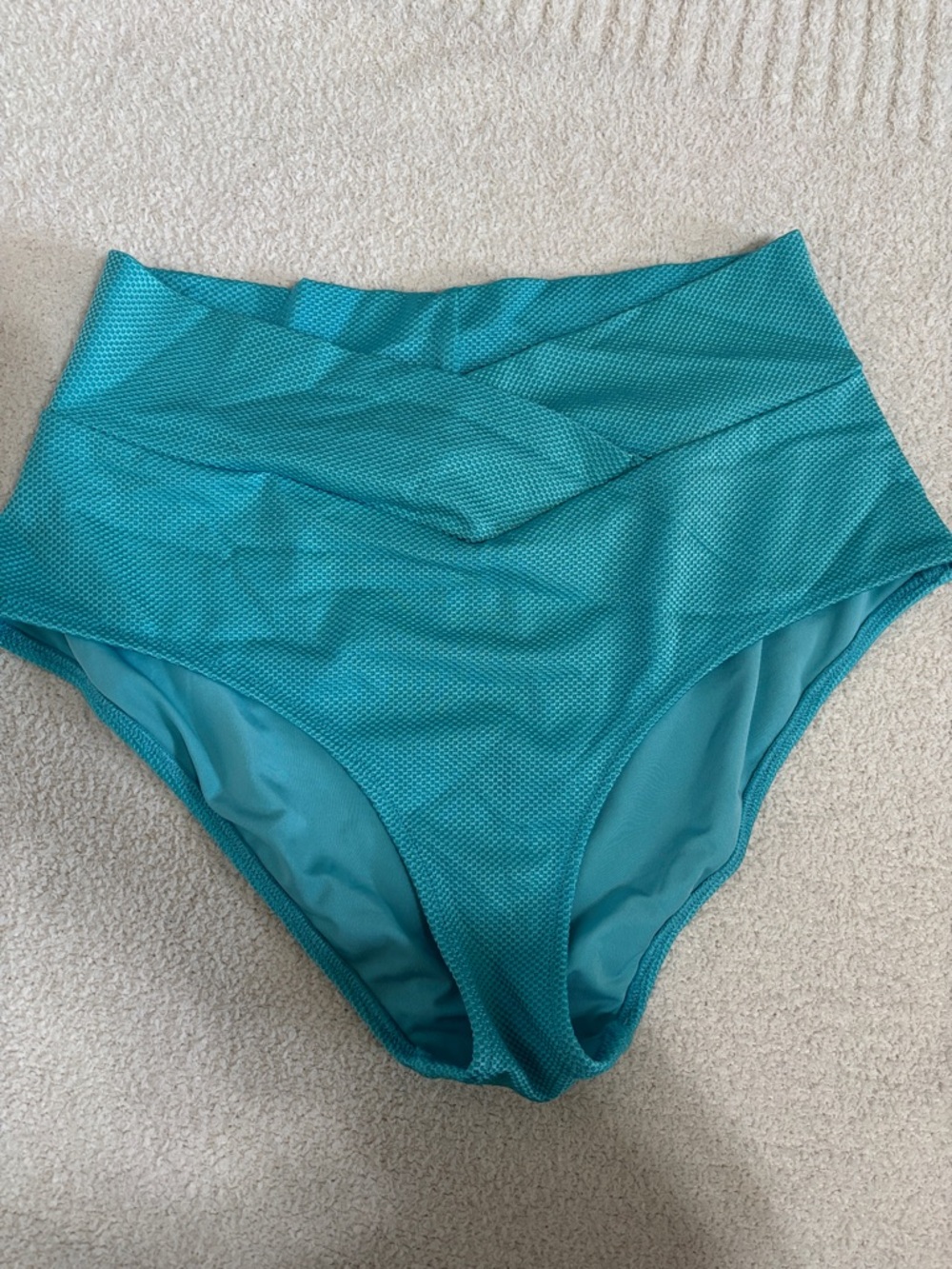 Aerie High-Waist Teal Swim Bottoms